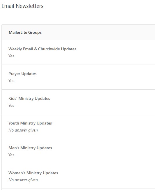 Planning Center Custom Tab for Tracking Email Newsletters